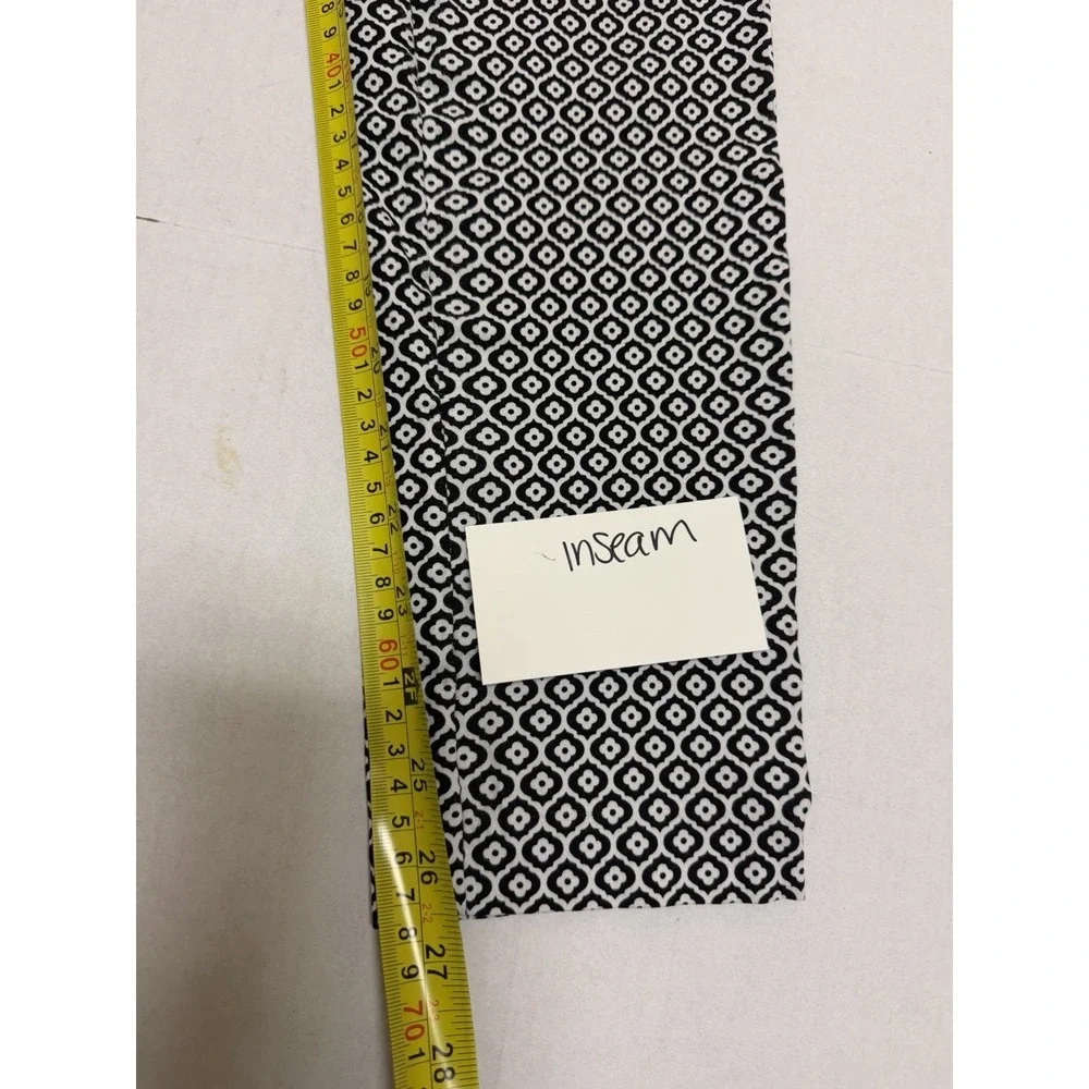 Michael Kors pull-on pants leggings white/black patterned, women's‎ medium